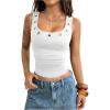 image:imageMakeMeChic Womens Grommet Eyelet Tank Top Grunge Sleeveless Punk Y2K Crop TopsWhite