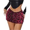 image:imageMakeMeChic Womens Leopard Cheetah Print Sequin Mini Skirt Glitter Short Skirts Party Club OutfitsRed