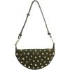image:imageMakeMeChic Womens Studded Purse Suede Rivet Zipper Bag Punk Y2K Shoulder HandbagsOlive Green