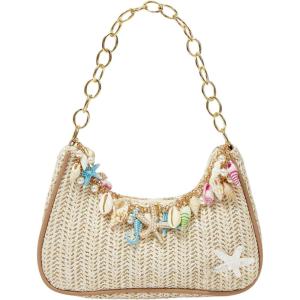 image:imageMakeMeChic Womens Seashell Starfish Single Strap Shoulder Handbags Fall Beach Vacation BagsMulticolor