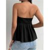 image:imageMAKEMECHIC Womens Maternity Tube Tops Ruffle Strapless Tie Knot Frill Trim Summer TopBlack