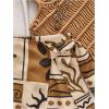 image:imageMakeMeChic Womens 2 Piece Boho Outfit Tie Front Sleeveless Vest Crop Tops and Wrap Skirt SetMulticolor