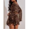 image:imageMakeMeChic Womens 2 Piece Outfit Ponchos Crop Tops and Shorts Beach Vacation Summer SetsBrown