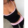 image:imageMakeMeChic Womens 2 Piece Outfit Sleeveless Cami Crop Tops and Bell Bottom Pants Workout SetBlack