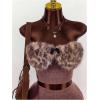 image:imageMakeMeChic Womens 2 Piece Outfits Cheetah Print Faux Fur Crop Top and Micro Mini Shorts SetBrown