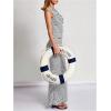 image:imageMakeMeChic Womens 2 Piece Outfits Striped Knit Tank Top and Maxi Skirt SetBlack and White