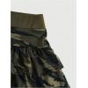 image:imageMakeMeChic Womens 2 Piece Sets Leopard Strapless Tube Crop Tops and Layered Ruffle Shorts OutfitsMulticolor