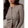 image:imageMakeMeChic Womens 2 Piece Sets Striped Long Sleeve Button Down Shirts and Wide Leg Pants Matching OutfitsMulticolor
