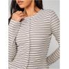 image:imageMakeMeChic Womens 2 Piece Sets Striped Long Sleeve Button Down Shirts and Wide Leg Pants Matching OutfitsMulticolor B