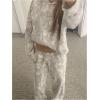 image:imageMakeMeChic Womens 2 Piece Sets Sweatsuit Camo Hooded Long Sleeve Sweatshirt Sweatpants Set Fall OutfitsMulticolor