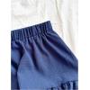 image:imageMakeMeChic Womens 2 Piece Sets Tie Knot Strapless Tube Crop Tops and Elastic Waist Skirt Summer OutfitBlue