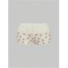 image:imageMakeMeChic Womens 2 Piece Summer Outfits Bow Lace Cami Top and Micro Mini Shorts Lounge SetsApricot