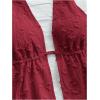 image:imageMakeMeChic Womens 2 Piece Y2k Outfits Backless Halter Crop Tops and Bodycon Skirt SetBurgundy