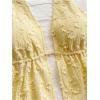 image:imageMakeMeChic Womens 2 Piece Y2k Outfits Backless Halter Crop Tops and Bodycon Skirt SetYellow