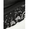 image:imageMakeMeChic Womens 2 Piece Y2k Set Lace V Neck Bell Sleeve Ruffle Mesh Dress with Cami DressesBlack