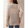 image:imageMakeMeChic Womens Fall Maternity Clothes Cheetah Print Long Sleeve V Neck Pregnancy Cardigan SweaterKhaki