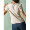 image:imageMakeMeChic Womens Floral Embroidery Tee Shirt Short Sleeve V Neck Summer Vacation Boho TopsApricot