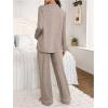 image:imageMakeMeChic Womens Maternity 2 Piece Pajama Set Button Down Long Sleeve Tops and Pants SleepwearKhaki