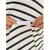 image:imageMakeMeChic Womens Maternity 2 Piece Summer Outfits Striped Crew Neck Short Sleeve Tee and Shorts Pregnancy SetsKhaki