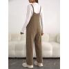 image:imageMakeMeChic Womens Maternity Cami Jumpsuit Sleeveless Rib Knitted Pregnancy Overall RompersKhaki