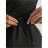 image:imageMakeMeChic Womens Maternity Clothes 2 Piece Spring Outfits Asymmetrical Top and Pants Matching Sets Black Large