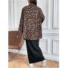 image:imageMakeMeChic Womens Maternity Clothes 2 Piece Summer Outfit Cheetah Print Button Down Shirt and Tank Maxi Dress SetsBlack and Brown
