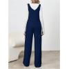 image:imageMakeMeChic Womens Maternity Jumpsuits Sleeveless Rib Knitted Straight Leg Overalls RomperRoyal Blue