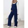 image:imageMakeMeChic Womens Maternity Jumpsuits Sleeveless Rib Knitted Straight Leg Overalls RomperRoyal Blue