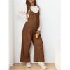 image:imageMakeMeChic Womens Maternity Overalls Spaghetti Strap Sleeveless Wide Leg Fall Retro Pregnancy JumpsuitMocha Brown