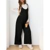 image:imageMakeMeChic Womens Maternity Overalls Spaghetti Strap Tie Shoulder Wide Leg Pregnancy Cami JumpsuitBlack