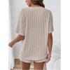 image:imageMakeMeChic Womens Maternity Pajamas Lounge Sets Summer 2 Piece Outfits Short Sleeve Rib Knit Tee Top and Short Mama ClothesApricot