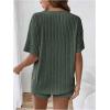 image:imageMakeMeChic Womens Maternity Pajamas Lounge Sets Summer 2 Piece Outfits Short Sleeve Rib Knit Tee Top and Short Mama ClothesGreen a