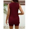 image:imageMakeMeChic Womens Maternity Pajamas Sets Lounge Knit Tank Tops Biker Leggings Shorts Summer Clothes OutfitsBurgundy