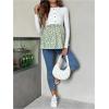 image:imageMakeMeChic Womens Maternity Shirts Crew Neck Button Up Long Sleeve Boho Top Blouse Maternity ClothesMulticolor