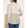 image:imageMakeMeChic Womens Maternity Shirts Floral Long Sleeve Crew Neck Nursing Casual Blouses TopsApricot