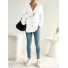 image:imageMakeMeChic Womens Maternity Shirts Knit Button Down Nursing Top Fall Maternity ClothesWhite