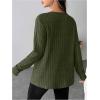 image:imageMakeMeChic Womens Maternity Shirts Knit Long Sleeve Pregnancy Tops Fall Maternity Clothes Army Green Large