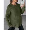 image:imageMakeMeChic Womens Maternity Shirts Knit Long Sleeve Pregnancy Tops Fall Maternity Clothes Army Green Large
