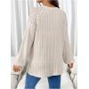 image:imageMakeMeChic Womens Maternity Shirts Lace Long Sleeve Button Crew Neck Knit Maternity ClothesKhaki