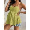 image:imageMakeMeChic Womens Maternity Summer Tank Tops Spaghetti Strap Ruffle Hem Sleeveless Pregnancy CamisoleMustard Yellow