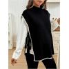 image:imageMakeMeChic Womens Maternity Sweater Vest Mock Neck Tie Side Sleeveless Pregnancy TopsBlack