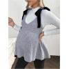 image:imageMakeMeChic Womens Maternity Sweater Vest Sleeveless Open Back Tie Shoulder Fall Pregnancy Knit TopGrey