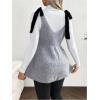 image:imageMakeMeChic Womens Maternity Sweater Vest Sleeveless Open Back Tie Shoulder Fall Pregnancy Knit TopGrey
