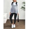 image:imageMakeMeChic Womens Maternity Sweater Vest Sleeveless Open Back Tie Shoulder Fall Pregnancy Knit TopGrey