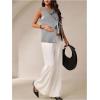 image:imageMakeMeChic Womens Maternity Sweater Vest Tie Front Sleeveless Knit Pregnancy OuterwearGrey