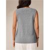 image:imageMakeMeChic Womens Maternity Sweater Vest Tie Front Sleeveless Knit Pregnancy OuterwearGrey