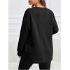 image:imageMakeMeChic Womens Maternity Sweatshirt Round Neck Long Sleeve Split Pregnancy Shirt Fall Maternity Clothes TopsBlack