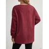 image:imageMakeMeChic Womens Maternity Sweatshirt Round Neck Long Sleeve Split Pregnancy Shirt Fall Maternity Clothes TopsBurgundy
