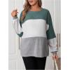 image:imageMakeMeChic Womens Maternity T Shirt Color Block Long Sleeve Round Neck Pregnancy Tee TopMulticolor