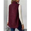 image:imageMakeMeChic Womens Maternity Vest Jacket Corduroy Sleeveless Button Down Jackets BlazerBurgundy